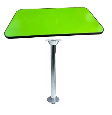 £69.99 • Buy Floor Mount Island Free Stand Leg + TABLE Caravan Campervan T5 Blk/Green Glitter