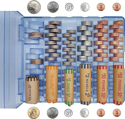 Byteen8 Coin Counter Coin Sorter｜Coin Counter Tray Coin Sorter Tray With Cover｜D • $33.56