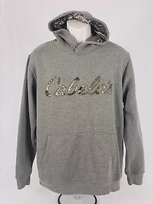Cabela's Hoodie Camou Medium Gray Polyester & Cotton Men • $3.50