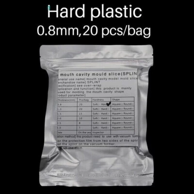 $20.89 • Buy Dental Lab Vacuum Forming Sheet Splint Thermoforming Material Hard 0.8mm USSTOCK