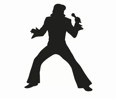 Elvis Rock N Roll King Diecut Vinyl Sticker Music Band Royal JDM Art FREE Ship • $1.59