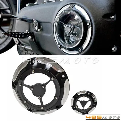 $45.07 • Buy 5 Hole Derby Timing Timer Cover Edge Cut For Harley Road King Glide Softail Dyna