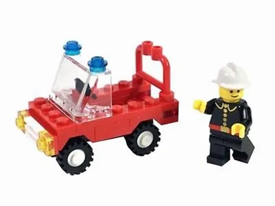 $11 • Buy LEGO Town Set 6505 Fire Chief's Car City Brigade Blaze Rescue Complete NEAR MINT