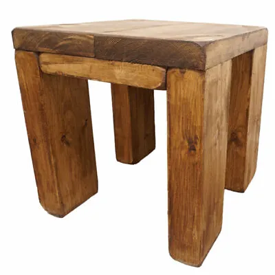 Coffee Side Table Solid Wood Reclaimed Timber Oak Style Natural Wooden Furniture • £122.50