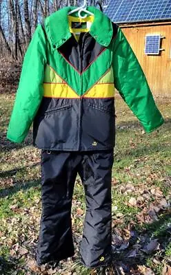 Vintage John Deere Snowmobile Suit Jacket And Bibs Pants Small NOS New • $308.35