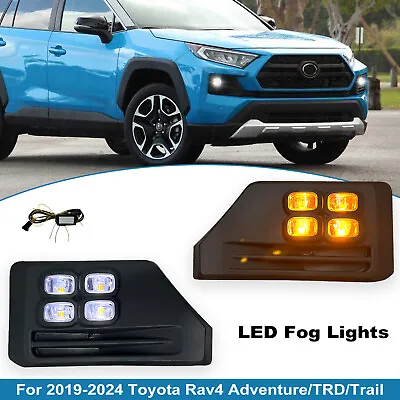 For 2019 2020-2024 Toyota Rav4 Adventure Double Color Fog Lights Lamp Plug&Play • $65.69