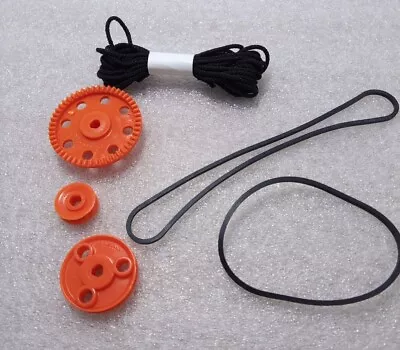 Meccano Orange Gears/pulley Wheels With Black Bands  Spare Parts • £5