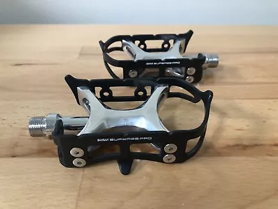 Vintage New Never Used SunTour Superbe Pro Road Bike Pedals Black • $300