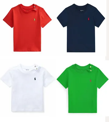 £6.99 • Buy Ralph Lauren Cotton Short Sleeve Baby Boys & Girls Basic T Shirts 3 To 24 Months