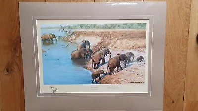 David Shepherd Limited Edition  The Crossing Elephants  Print 1360/1500 • £125