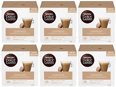 6 NESCAFE CORTADO Espresso Macchiato Boxes Dolce Gusto Instant Coffee Capsules • $94.50