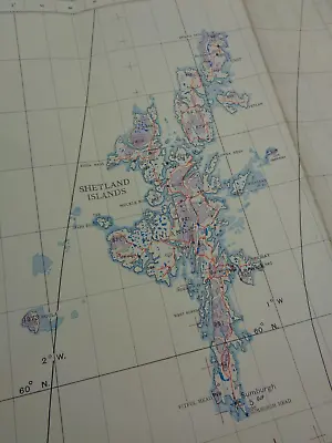 WW2 (1941) RAF  WAR  Map Entitled  ORKNEYS AND SHETLANDS  (GREAT CONDITION) • £14.99