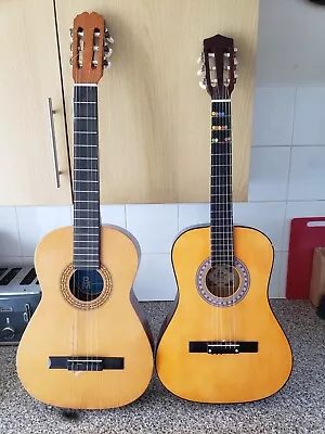 2 X 3/4 Size Acoustic Guitars. BM Clasico And Simpsons CG-003636N. No Reserve! • £5