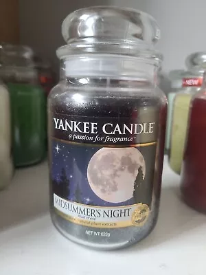 Yankee Candle Midsummers Night Large Jar Rare Retired Original Label • £30