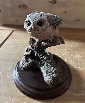 Country Artists Owl On A Branch About To Swoop Figurine Ornament Used • £14.99