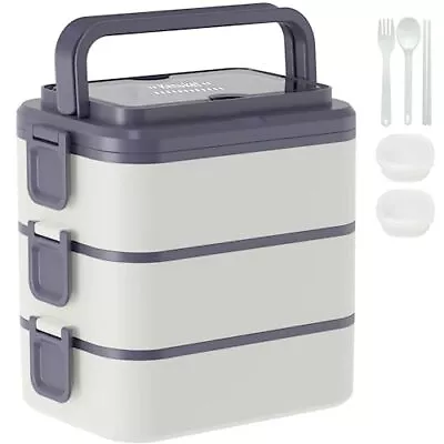 Bento Box Lunch Box Adult Container With 3l Large Capacity Microwave Safe 3 Laye • $25.60