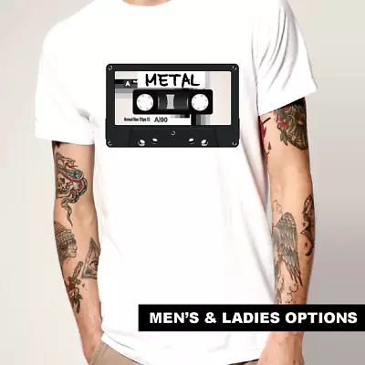 Music T-Shirts HEAVY METAL Cassette Retro Mix Tape Rock Band T-Shirt Death Gift • $48.95