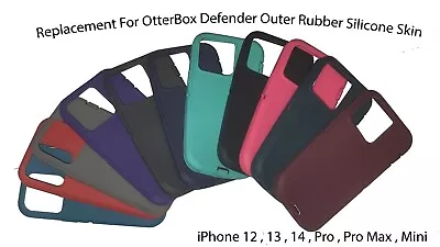 Replacement 4 OtterBox Defender Outer Silicone Skin IPhone 12/13/14/Pro Max/Mini • $3.99