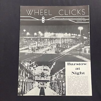 Wheel Clicks Pacific Railroad Society Monthly Newsletter Journal 1979 Febuary • $12.99