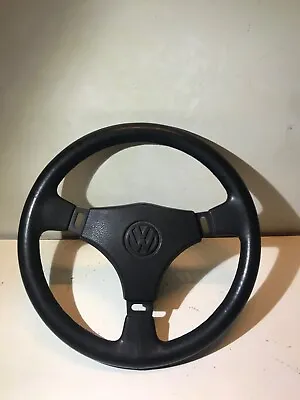 Rare 3 Spoke Steering Wheel VW Petri 836 Mk1 Mk2 Rabbit Cabriolet GTI Mk2 Golf • $270