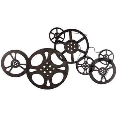 NEW Antique Bronze Metal Movie Reel Wall Art Theater Home Decor Sale • $53