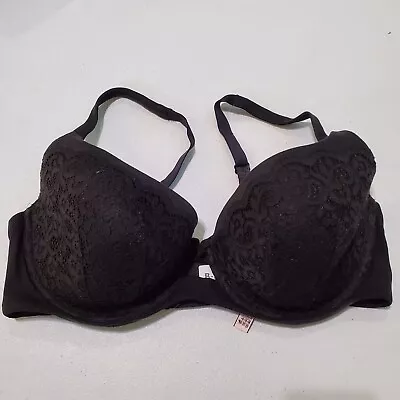 Victoria Secret Women Bra 36DD Black Lace Lined Demi Body By Underwire • $11.91