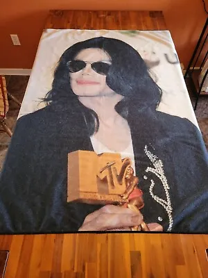 Michael Jackson Mtv Awards Fleece Throw Blanket No Tags Excellent Pre-owned Cond • $49.94