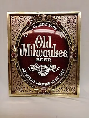 Vintage 1976 Old Milwaulkee Beer Jos. Schlitz Brewing Co Plaque Sign • $25