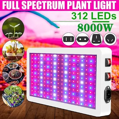 8000W LED Grow Light Panel Hydroponic Full Spectrum Flower Veg Plant Lamp Indoor • $59.93