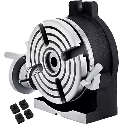 VEVOR 6  15cm Vertical& Horizontal Rotary Table 4-jaw Chuck For Milling Machine • £107.99