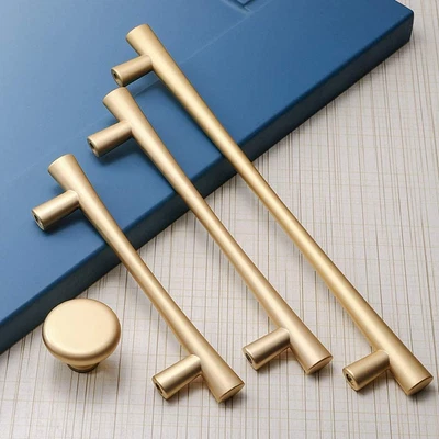 $17.57 • Buy 4 Pack Cabinet Drawer Pulls, 5'' (128Mm) Hole Center Brushed Brass Pulls Handles
