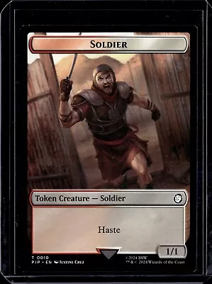 Fallout Soldier 10 / Warrior 5 Token - PIP - NM - MTG Magic The Gathering • $0.99