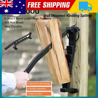 Portable Wall Mounted Wood Kindling Splitter High Carbon Steel Manual Fire AU • $60.98