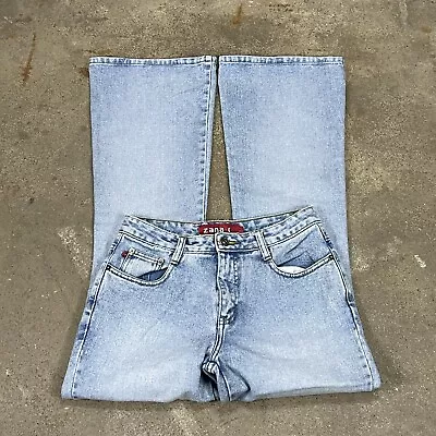 Zana Di 26x30 Size 5 Womens 10 Inch Flare Jeans Light Wash Hippy Y2K Boho Bells • $35