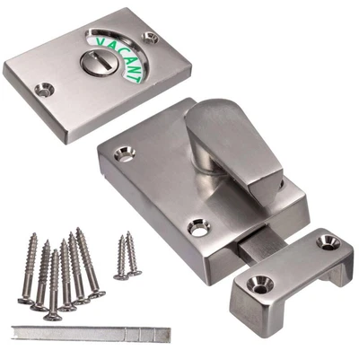 $22.29 • Buy Door Lock Indicator,Toilet Bathroom Lock Vacant/Engaged Chrome Latch Indicati...