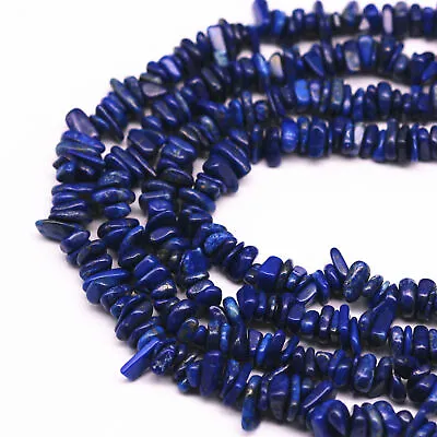 Natural Lapis Nugget Irregular Nugget Chips Beads Size 7-8mm 34  Strand • $9.49