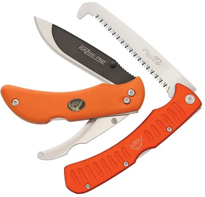 Outdoor Edge Orange Razor Pro Saw Combo Folding Knife Stainless Blade ROC30 • $69.95