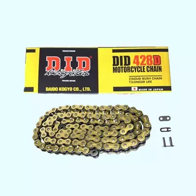 NEW DID STANDARD MOTORCYCLE GOLD DRIVE CHAIN - 428 428D / 116L 116 L Links • £24.52
