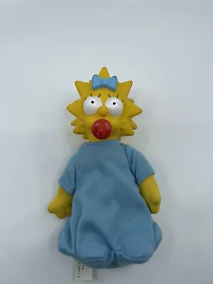 Vintage 1990 Simpsons Baby Maggie Doll Pacifier Hard Head 7.5  Q1 • $7.23