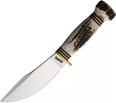 Marbles MR80203 Woodcraft 4.25  Stainless Blade Stag Handle Fixed Knife • $120.44