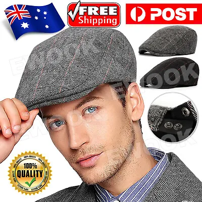 Men Newsboy Gatsby Cap Ivy Hat Cabbie Golf Driving Flat Duckbill Beret Beanie • $8.85