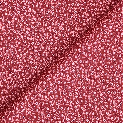 CLEARANCE: Cotton Fabric Quilting Material Noel Primrose Cranberry  • £3.95