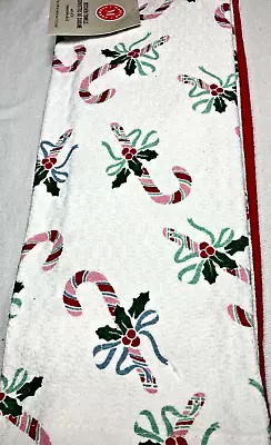 Martha Stewart Kitchen Towels (3)  Red Green Candy Cane  16 X 28 100% Cotton Nwt • $19.99