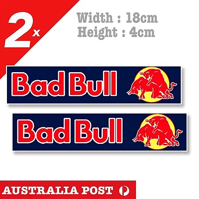 RED BULL Bad Bull Funny Logo Red Bull Funny Sticker • $7.50