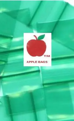GREEN 1000 APPLE BRAND BAGGIES 1034 2mil ZIPLOCK 1000 Plastic 1 X3/4  Mini Bags • $14.95