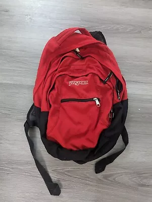 JanSport Vintage Backpack Red University College Hiking Bag College Travel  • $19.99