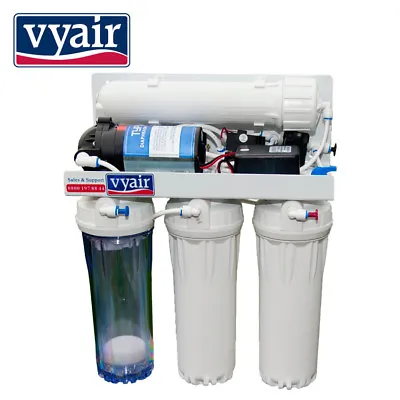 £181.99 • Buy 4-Stage RO DI Pumped 100GPD Reverse Osmosis Water Filter System From Vyair
