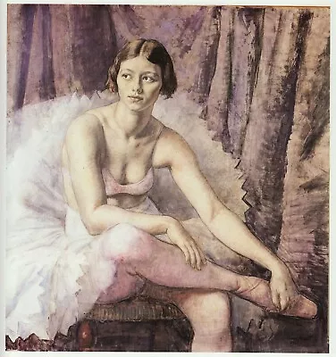 A Ballet Dancer Dame Laura Knight Vintage Print 1980s In 11 X 14 Inch Mount • £19.95