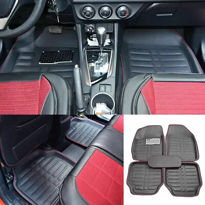 $36.39 • Buy 5PC Set Auto Floor Mats Leather Liners Heavy Duty All Weather For Car Universal