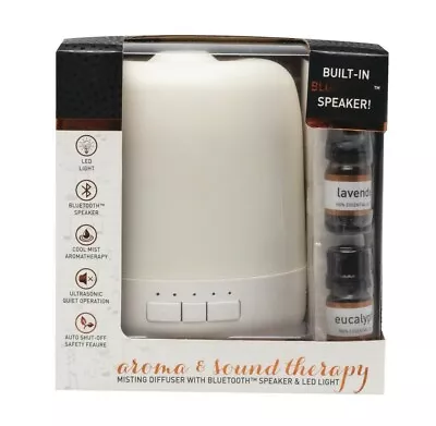 NEW - Misting Diffuser With Bluetooth Speaker & LED Light By Goldessence Aromas • $4.99